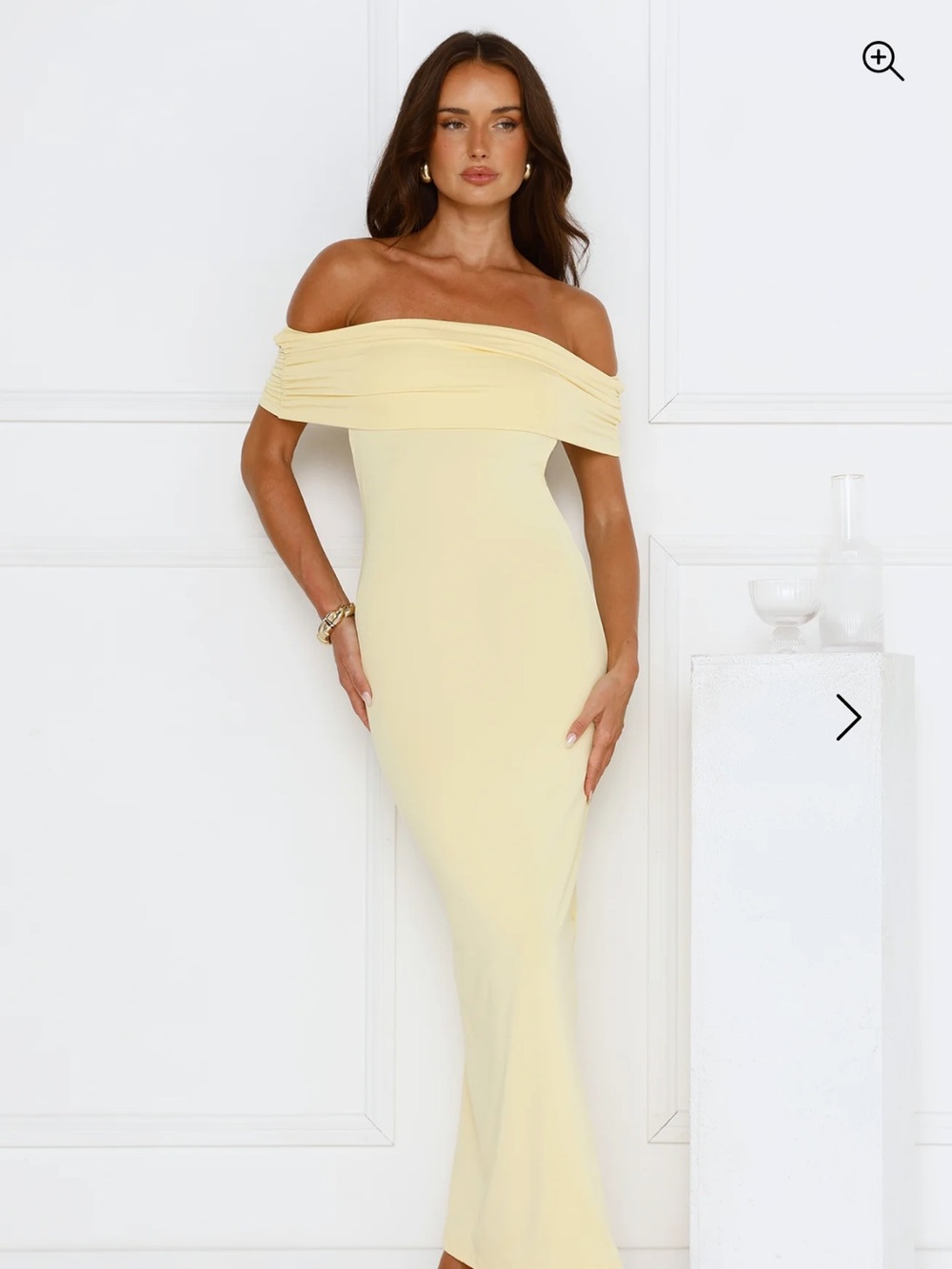 Hello Molly One-Shoulder Butter Yellow Gown